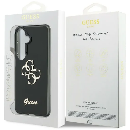 Samsung Galaxy S26 Čierny Guess IML 4G Script Metal Logo obal - 8