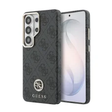  Samsung Galaxy S26 Ultra Fekete Guess PU bőr 4G Strassz Logó Arany Keretes Mágneses tok