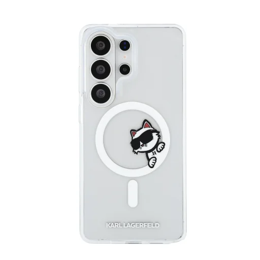  Samsung Galaxy S26 Ultra Karl Lagerfeld IML Choupette Peekaboo Logo Mágneses tok - 3