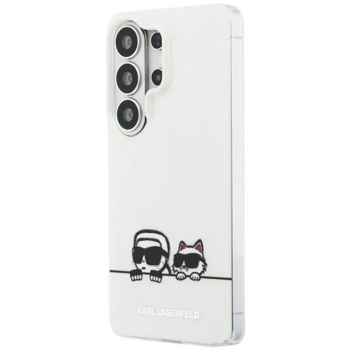 Samsung Galaxy S26 Ultra biele Karl Lagerfeld IML K&CH Peekaboo Logo magnetické puzdro - 2
