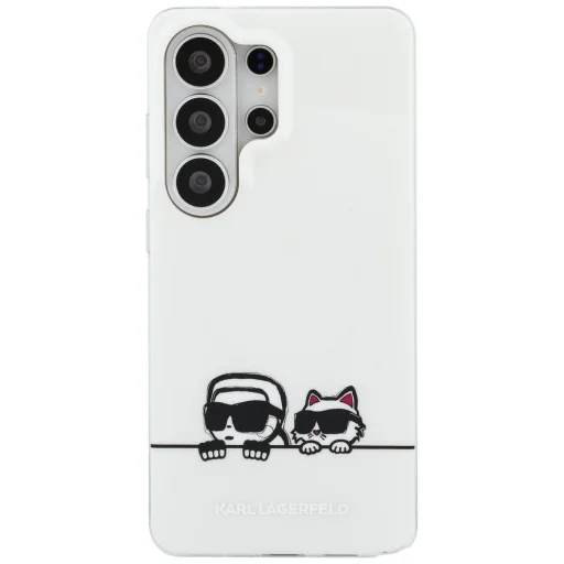 Samsung Galaxy S26 Ultra biele Karl Lagerfeld IML K&CH Peekaboo Logo magnetické puzdro - 3
