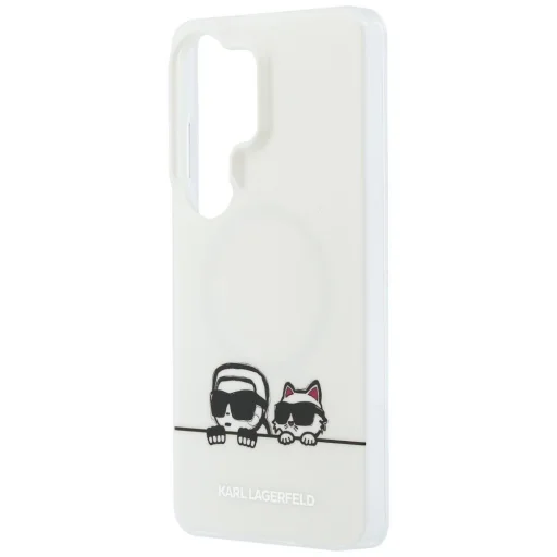 Samsung Galaxy S26 Ultra biele Karl Lagerfeld IML K&CH Peekaboo Logo magnetické puzdro - 6