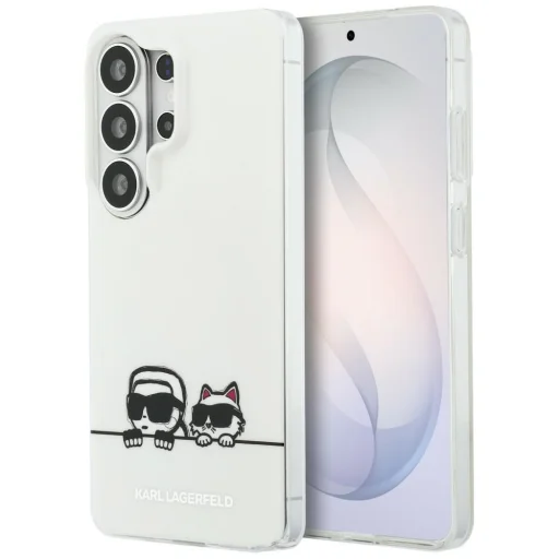 Samsung Galaxy S26 Ultra biele Karl Lagerfeld IML K&CH Peekaboo Logo magnetické puzdro - 1