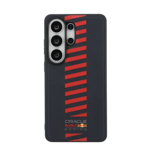 Samsung Galaxy S26 Ultra tmavomodré Red Bull PU kožené mriežkované Powerbar magnetické puzdro - 3