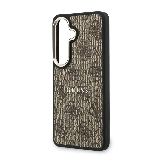 Samsung Galaxy S26 Barna Guess PU Leather 4G Arany Keretes Mágneses tok - 5