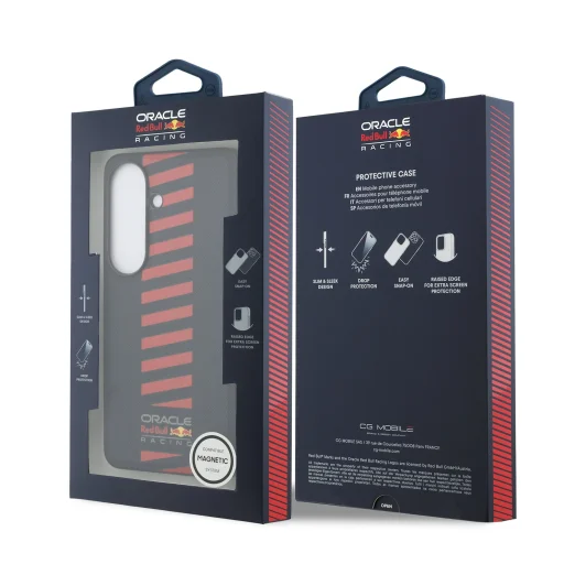 Samsung Galaxy S26 Plus Tmavomodré Red Bull PU Kožené Sieťovinové Powerbar Magnetické Puzdro - 7