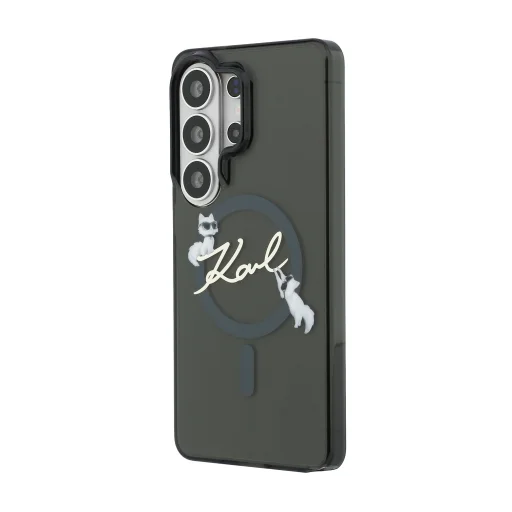  Samsung Galaxy S26 Ultra Fekete Karl Lagerfeld IML Choupette Karl Script Logo mágneses tok - 2