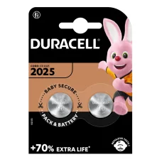 Duracell DL2025 10PP040029 lítiová gombíková batéria, napätie 3,0 V, 2 ks v blistri