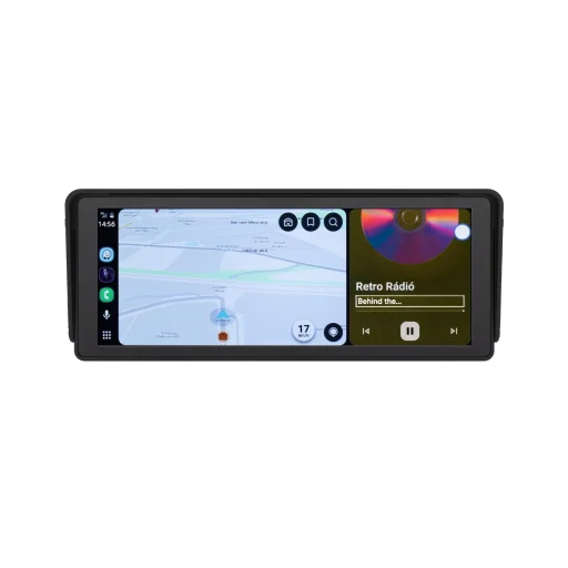 SAL CARPLAY10 multimédia központ, 10” IPS LCD érintőképernyő, CarPlay, Android Auto, USB/microSD csatlakozás, Bluetooth, WiFi, beépített hangszóró, FM modulátor, tolatókamera bemenet - 1