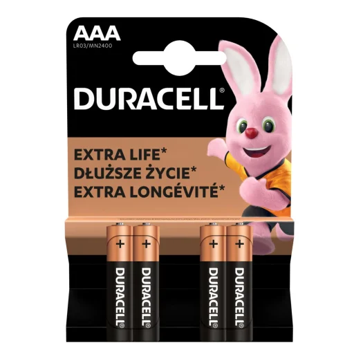 Duracell LR03 10PP110024 AAA alkalická batéria, napätie 1,5 V, 4ks/blister - 1