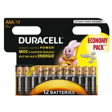 Duracell LR03 10PP100006 AAA alkalická batéria, napätie 1,5 V, 12 ks/blister