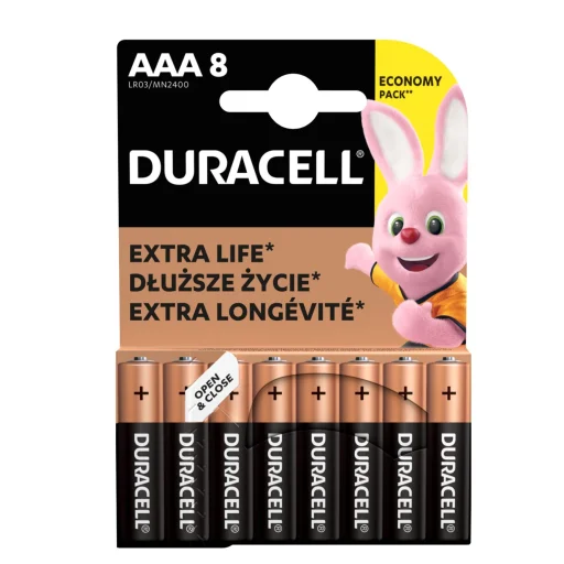 Duracell LR03 10PP110026 AAA alkalická batéria, napätie 1,5 V, 8 ks/blister - 1