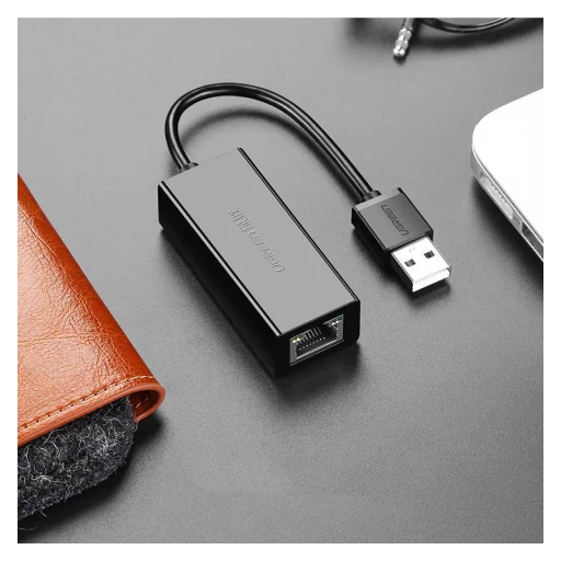 Ethernet adaptér UGREEN CR110, RJ45, USB, Čierny - 4