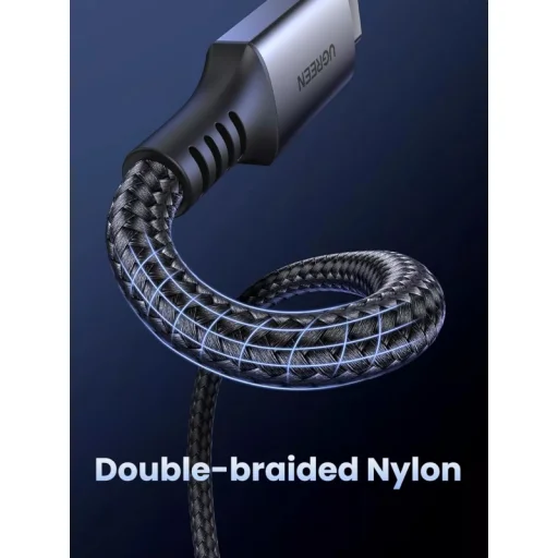 USB-C na USB-C kábel UGREEN US567, 60W, 3A, 2m, Sivá - 5