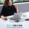 USB-C Hub UGREEN CM806, 4 x USB-C, 0,5m, Čierny thumbnail