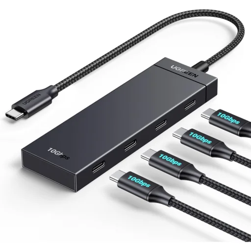 USB-C Hub UGREEN CM806, 4 x USB-C, 0,5m, Čierny - 1