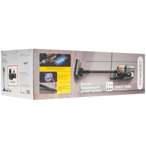 Deerma - Vysávač T50W XT Kombo (VCDD17A) - HEPA Filter, 2100 ot./min., 600W, 83000mAh, 0,8l - Čierna - 7