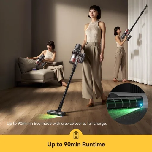 Deerma - Vysávač T50W XT Combo (VCDD17A) - HEPA filter, 2100 ot./min, 600 W, 83000 mAh, 0,8 l - Čierny - 5