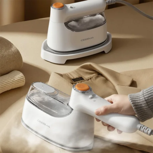 Deerma - Ručný naparovač odevov (GT01) - Mini, Rýchle zahrievanie, 180°C para, Prenosný, 1200W, 25000Pa, 45° tryska - Biela - 7