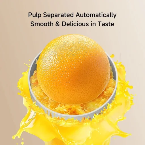 Deerma - Elektrický citrusovač (LC01) - Bezdrôtový a prenosný, automatický systém na oddelenie dužiny, 1500mAh, Bez BPA - Biely - 3