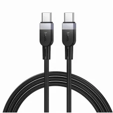 Silikónový kábel USB C - USB C Hoco 3A 60W 1 m X109 čierny