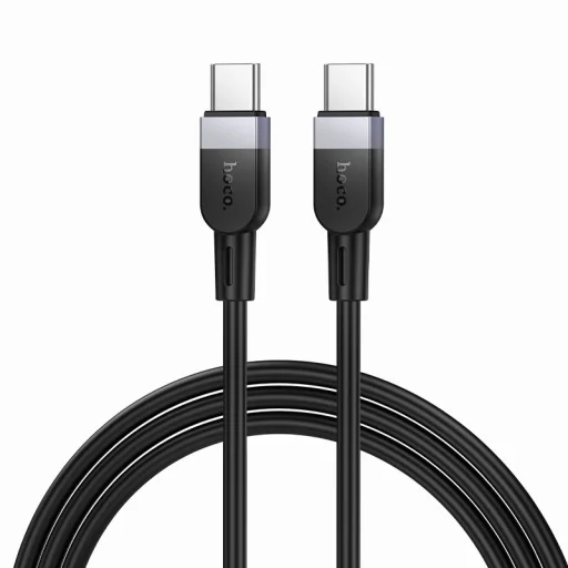 Silikónový kábel USB C - USB C Hoco 3A 60W 1 m X109 čierny - 1