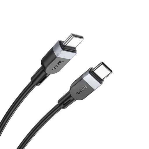 Silikónový kábel USB C - USB C Hoco 3A 60W 1 m X109 čierny - 2