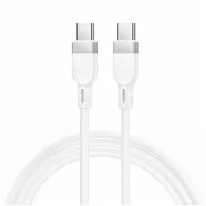 Silikónový kábel USB C - USB C Hoco 3A 60W 1 m X109 biely