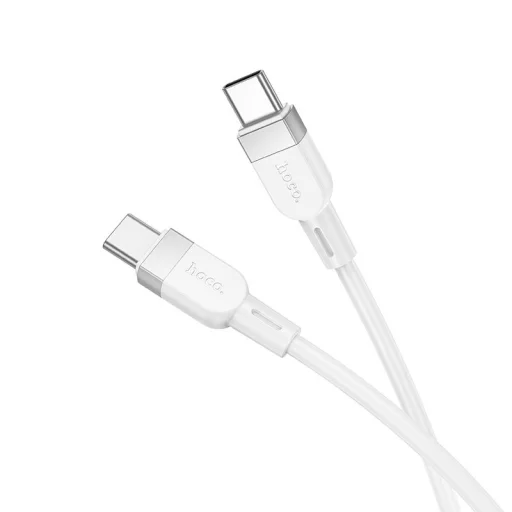 Silikónový kábel USB C - USB C Hoco 3A 60W 1 m X109 biely - 2