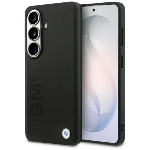 Samsung Galaxy S26 BMW kožené horúco lisované MagSafe puzdro čierne - 1