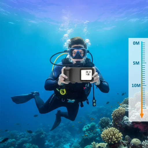 Univerzálne IPX8 Pro potápačské vodotesné puzdro čierne - 8