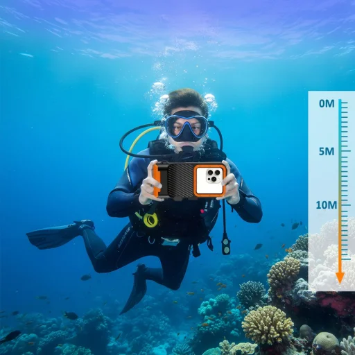 Tech-protect Ipx8 Pro Univerzálne Potápačské Vodotesné Puzdro Čierna/Oranžová - 8