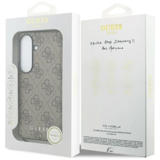Samsung Galaxy S26 Guess 4G Classic MagSafe puzdro s príveskom s logom hnedé - 7