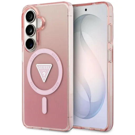 Samsung Galaxy S26 Guess IML Gradient Trojuholník MagSafe puzdro ružové - 1