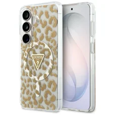 Samsung Galaxy S26 Guess IML Leopard Print hnedé puzdro s trojuholníkom