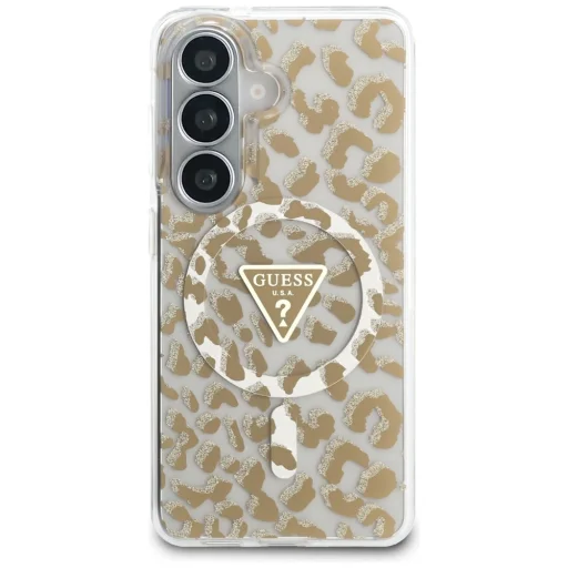 Samsung Galaxy S26 Guess IML Leopard Print hnedé puzdro s trojuholníkom - 3
