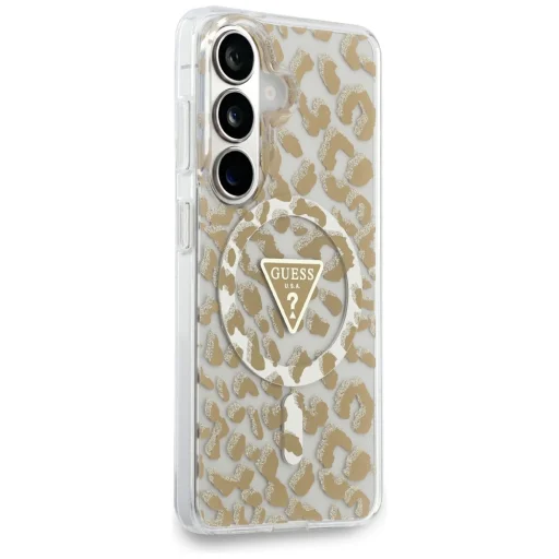 Samsung Galaxy S26 Guess IML Leopard Print hnedé puzdro s trojuholníkom - 4