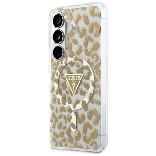 Samsung Galaxy S26 Guess IML Leopard Print hnedé puzdro s trojuholníkom - 2