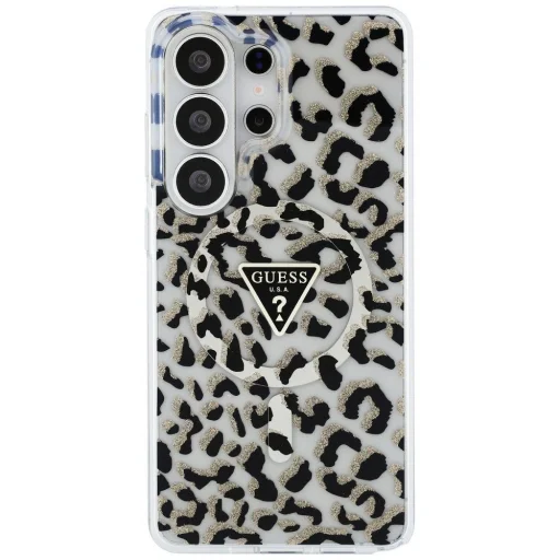 Samsung Galaxy S26 Ultra Guess IML puzdro s leopardím potlačou a trojuholníkovým motívom MagSafe čierne - 3