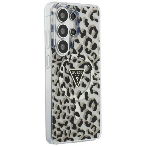 Samsung Galaxy S26 Ultra Guess IML puzdro s leopardím potlačou a trojuholníkovým motívom MagSafe čierne - 4