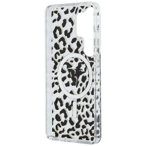 Samsung Galaxy S26 Ultra Guess IML puzdro s leopardím potlačou a trojuholníkovým motívom MagSafe čierne - 7