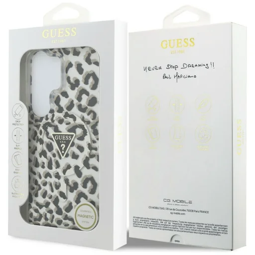 Samsung Galaxy S26 Ultra Guess IML puzdro s leopardím potlačou a trojuholníkovým motívom MagSafe čierne - 8