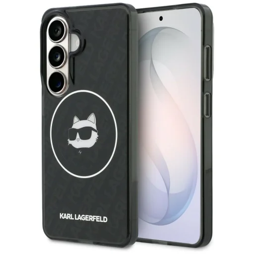 Samsung Galaxy S26 Karl Lagerfeld IML Opakovaná Choupette MagSafe puzdro čierne - 1