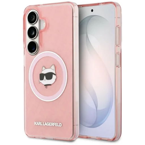 Case Karl Lagerfeld IML Repeated         Choupette MagSafe for Samsung Galaxy S26 pink - 1