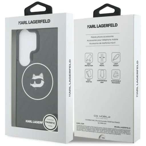 Samsung Galaxy S26 Ultra Karl Lagerfeld IML Opakovaná Choupette MagSafe puzdro čierne - 8