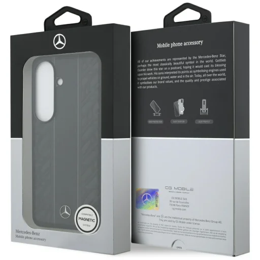 Samsung Galaxy S26 Mercedes Vavrínové listy Vertikálne pruhy MagSafe puzdro čierne - 8