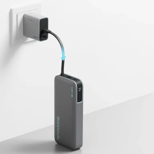 Powerbank Cuktech, 20000mAh, 55W, QC + PD, Sivá CUKP200NGLDG - 5