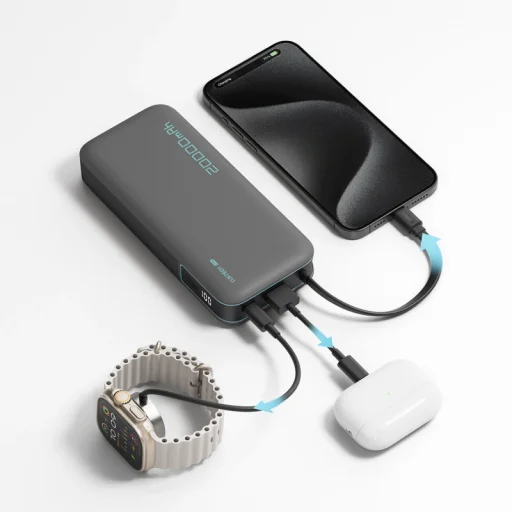 Powerbank Cuktech, 20000mAh, 55W, QC + PD, Sivá CUKP200NGLDG - 3