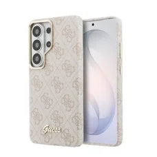  Samsung Galaxy S26 Ultra rózsaszín Guess PU 4G Script Metal Logo mágneses tok