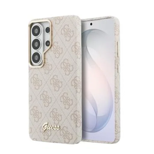  Samsung Galaxy S26 Ultra rózsaszín Guess PU 4G Script Metal Logo mágneses tok - 1